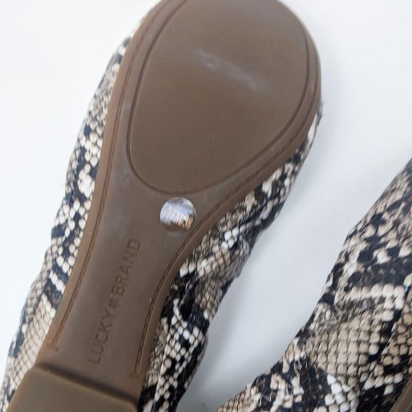 Lucky Brand Erin Snakeskin Ballet Flats 7.5 - Picture 8 of 8
